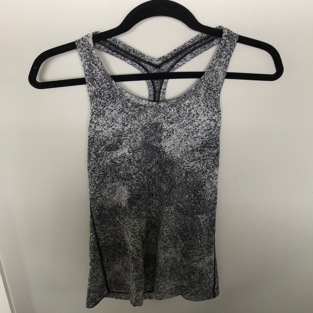 Lululemon Black and White Jacquard Tank top